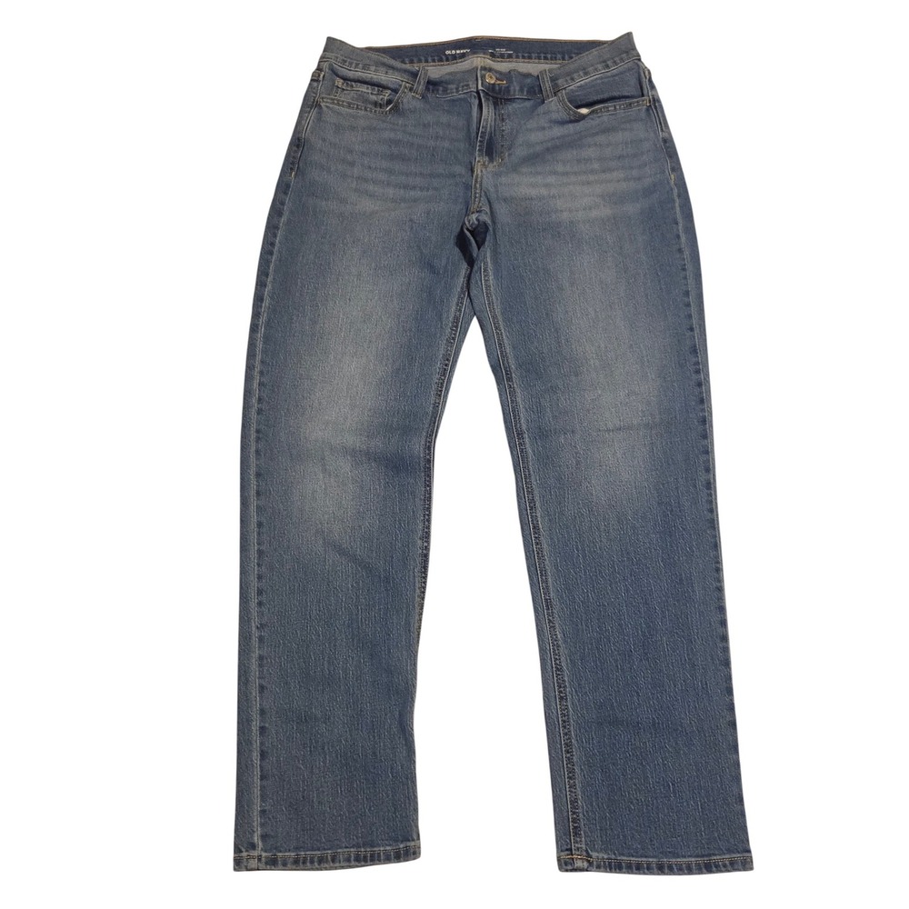 Old Navy Wow Boyfriend Jeans Womens 10 Mid-Rise Medium Wash Straight Leg Denim